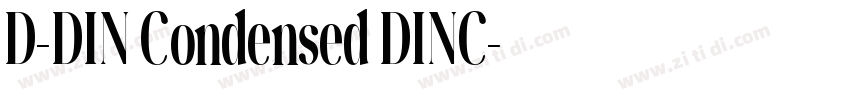 D-DIN Condensed DINC字体转换